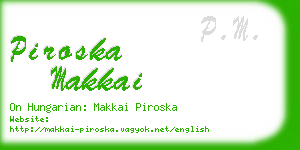 piroska makkai business card